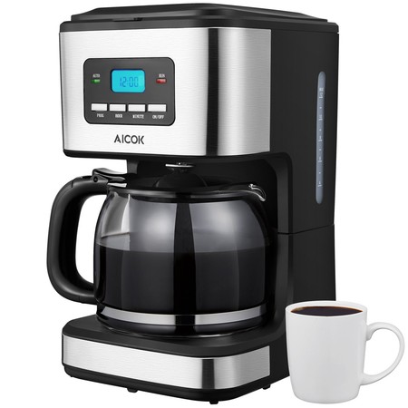 Cupón de descuento de 15 euros en la cafetera de goteo Aicok de 900 W: aplicándolo cuesta 24,99 euros en Amazon
