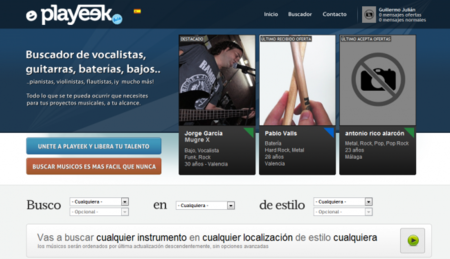 Playeek, una red social para buscar músicos y ofrecerte como tal