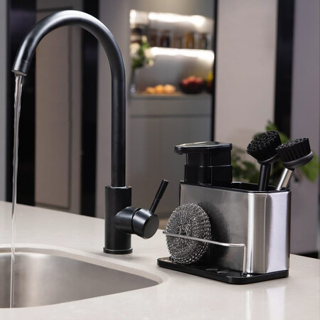 Dispensador De Jabon Negro Delinia