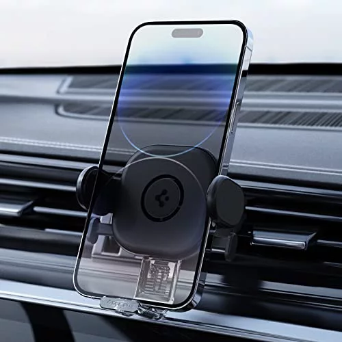 Spigen OneTap Soporte Universal Soporte Móvil Coche, Soporte de Coche Ajustable para Ventilación, Soporte Estable Compatible con iPhone, Samsung, Xiaomi, Pixel, etc., Apto para 4 a 8 Pulgadas