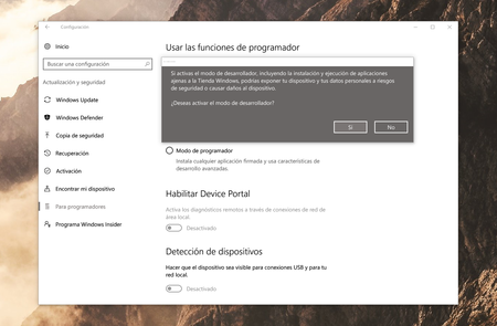 Qué es y para qué sirve el "modo de programador" de Windows 10