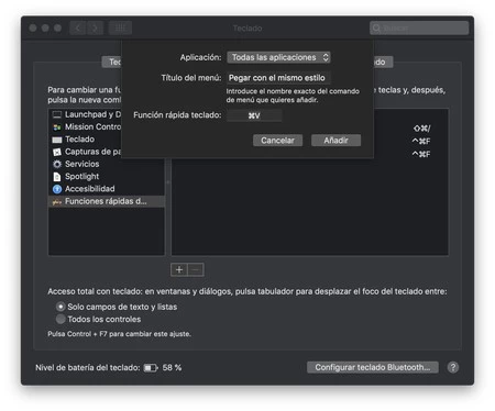 クイック機能が同じ Mac スタイルに固執する
