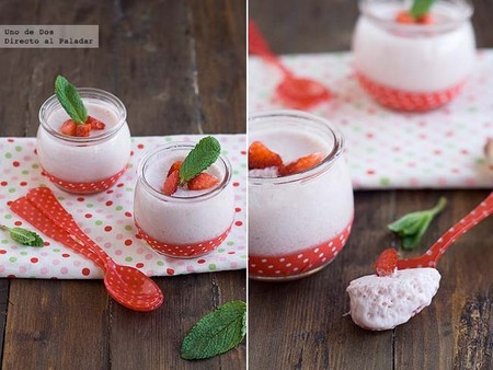 Receta de mousse fácil de fresa y queso