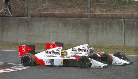 Ayrton Senna y Alain Prost