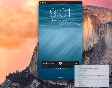 OS X Yosemite permitirá capturar video de dispositivos iOS 8