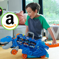 Además de ser un T-Rex, este juguete de Hot Wheels es una pista de carreras y puede guardar hasta 20 coches: hoy con descuento en Amazon 