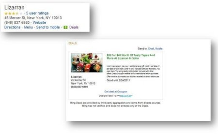 Bing entra en el mercado de las ofertas locales