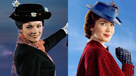 Julie Andrews y Emily Blunt como Mary Poppins