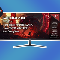 Monitor curvo Acer con precio histórico: la oferta de Amazon para una experiencia gaming inmersiva 