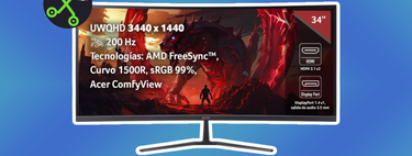 Monitor curvo Acer con precio histórico: la oferta de Amazon para una experiencia gaming inmersiva 