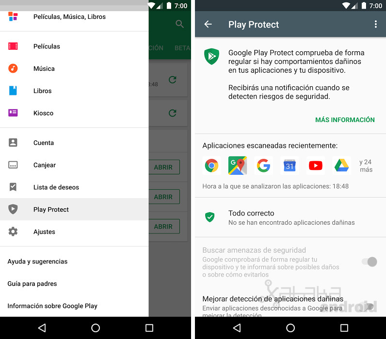 Google Play Protect: cómo analizar tu Android y mejorar la detección de ...