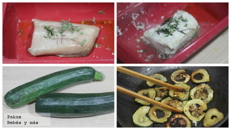 pez limon en papillote con chips de calabacin pasos