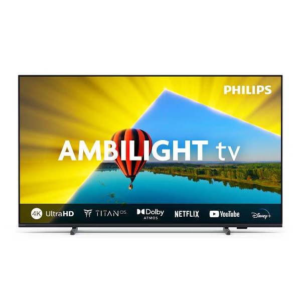 Philips - TV LED 164cm (65') Philips Ambilight 65PUS8079 UHD 4K, Dolby Atmos, Titan OS, Smart TV.