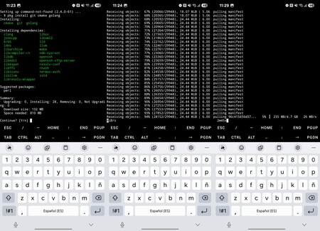 Proceso de instalación y descarga de DeepSeek desde el terminal del Samsung Galaxy S25