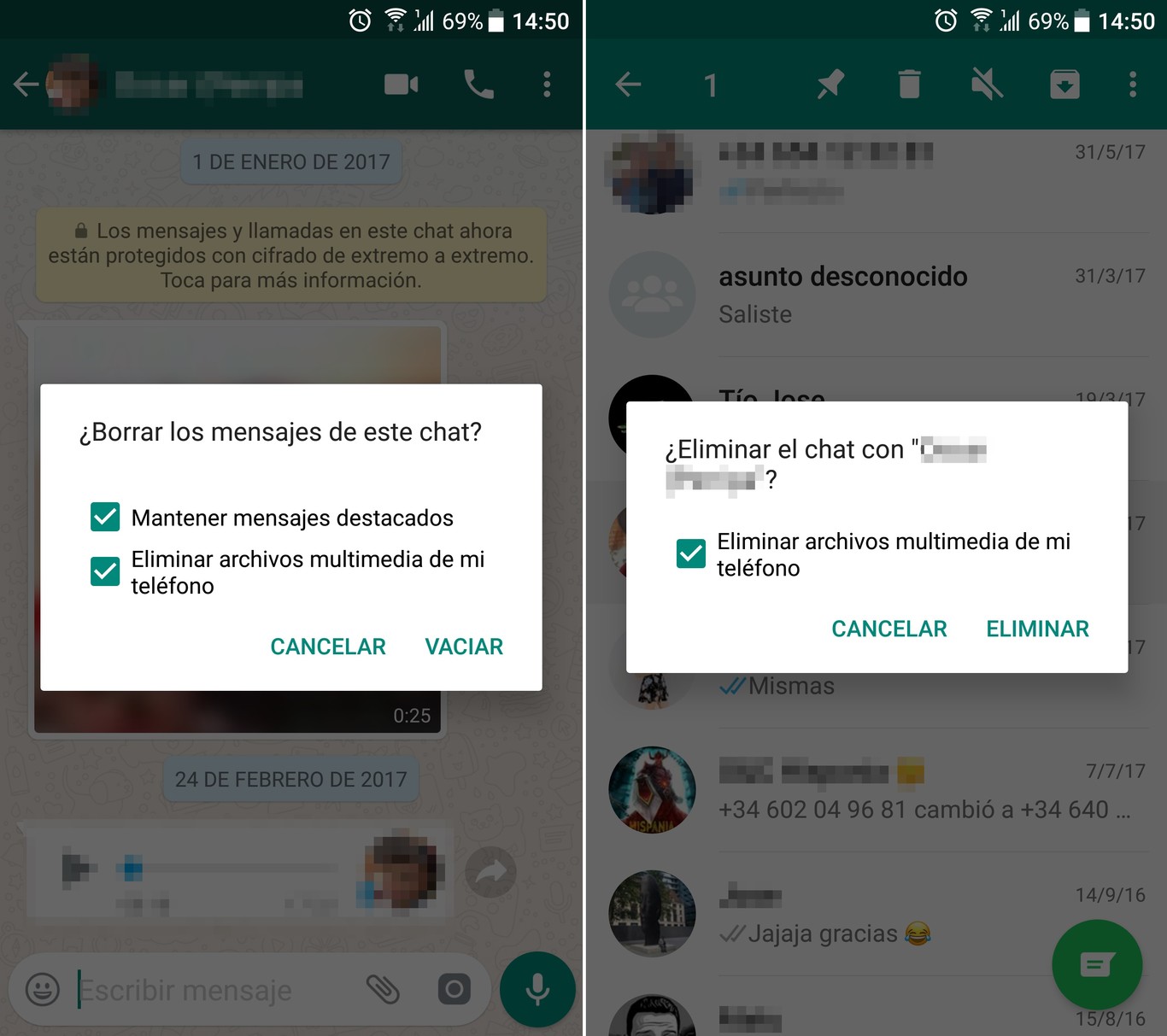 Así puedes borrar las fotos y vídeos de un chat cuando lo eliminas en Así puedes borrar las fotos y vídeos de un chat cuando lo eliminas en