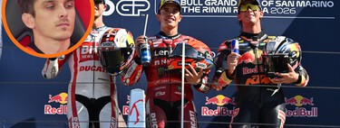 Luca Marini, piloto de MotoGP, tras el éxito arrollador de España: "Duele ver a seis españoles delante, claro que duele" 