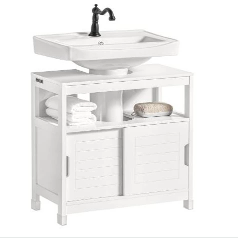 SoBuy Mueble bajo Lavabo para Lavabos con Columna 60x30x60 cm Blanco

