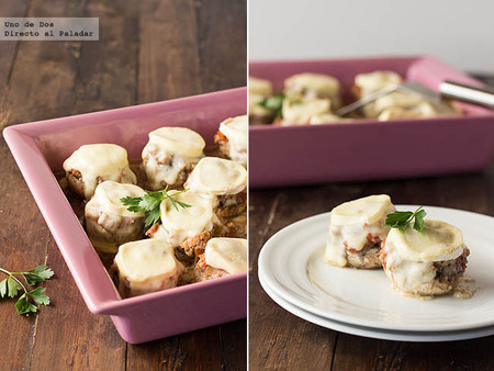 Receta de champiñones rellenos de carne picada y queso
