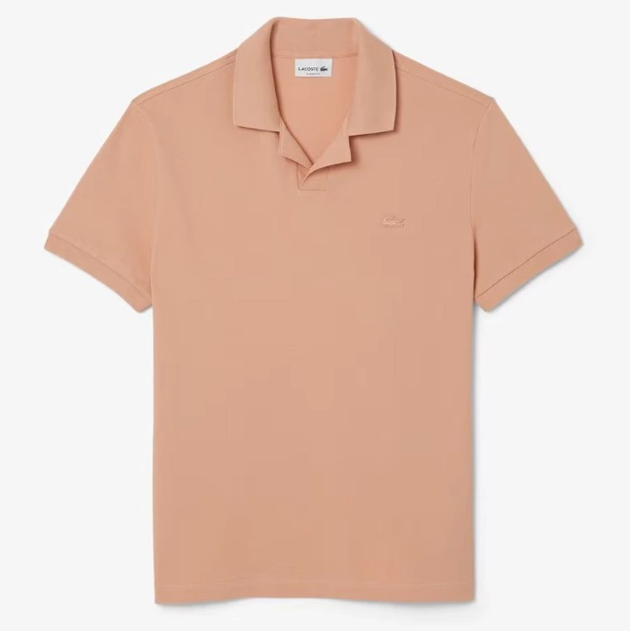 Lacoste Polo de hombre de corte clásico Paris con cuello abierto de manga corta