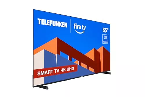 Telefunken 65FTV825, 65 Pulgadas 4K UHD, Smart TV Fire OS, HDR10, MEMC, Compatible con Alexa, Dolby Atmos, Apple AirPlay, Bluetooth