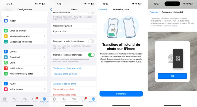 Cómo pasar todos los chats de WhatsApp de un iPhone a otro iPhone