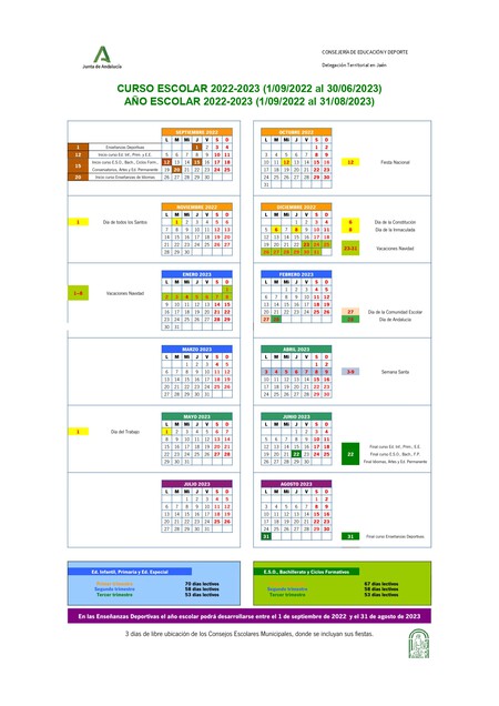Calendario-Escolar-Jaen-2022-2023