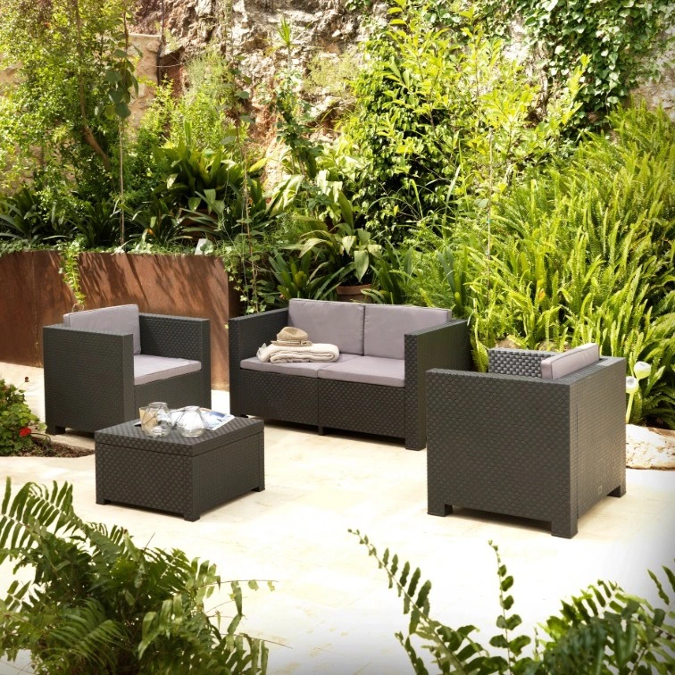 Conjunto de jardín DIVA MEDITERRÁNEO de 4 plazas

