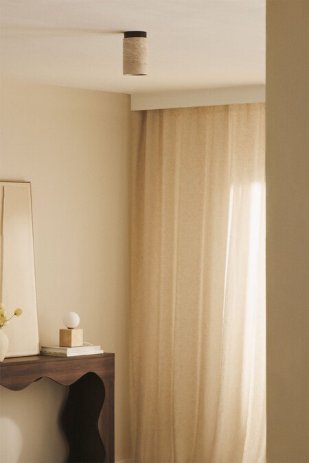 Plafon De Techo En Travertino Y Madera Davise