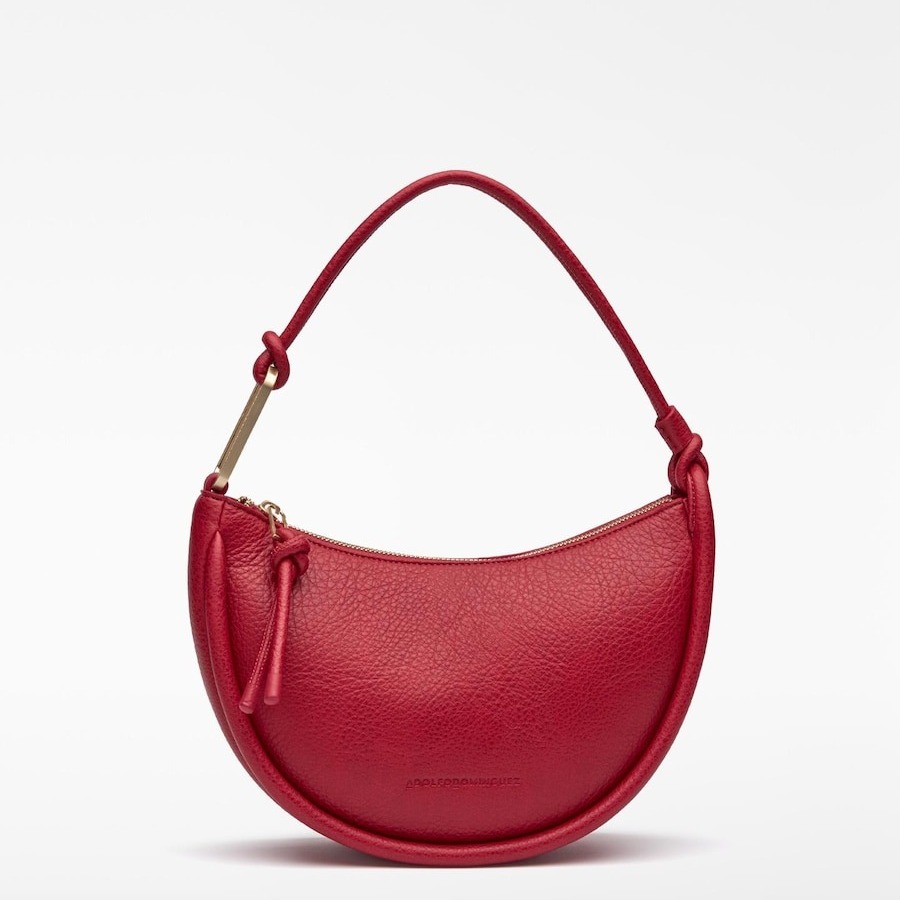 Bolso de hombro de mujer Luna en Piel No Piel Rojo Teja Adolfo Dominguez

