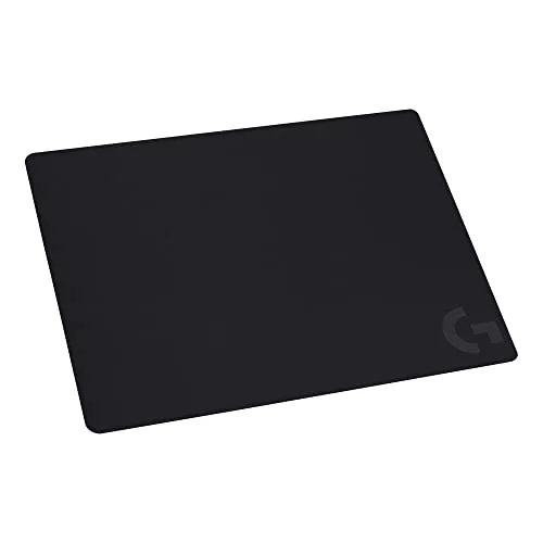 Logitech G G240 Cloth Gaming Mouse Pad, optimizada para sensores de juego, fricción superficial moderada, alfombrilla de ratón antideslizante, accesorios de juego para Mac y PC, 340 x 280 x 1 mm-Negro