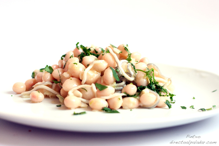 Receta de alubias con gulas en vinagreta
