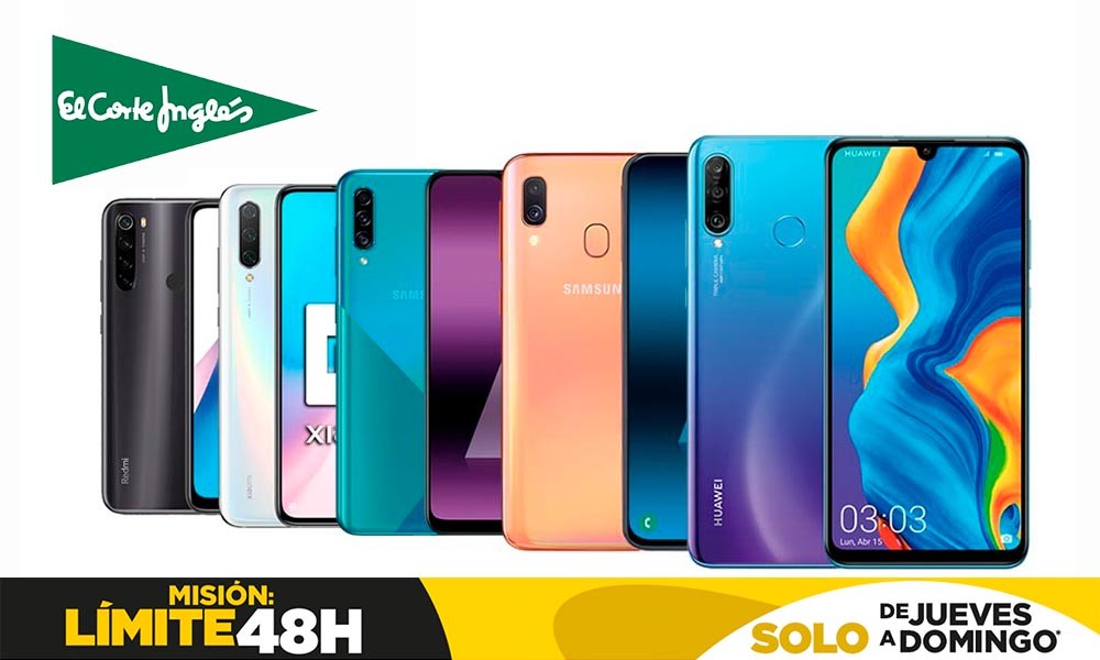 Límite 48 Horas: las mejores ofertas en smartphones LG, Huawei, Xiaomi o Samsung este fin de semana, en El Corte Inglés