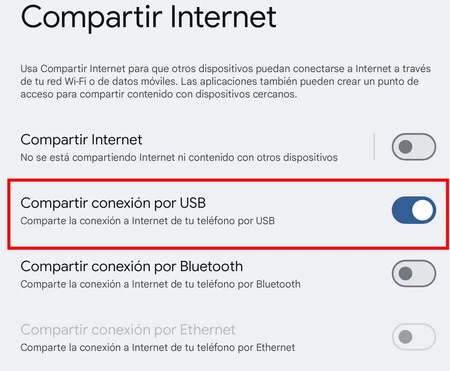 Compartir Internet Usb