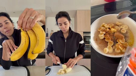 Eva Longoria A Los 51 Anos Cuando Tengo Platanos Demasiado Maduros Los Utilizo Para Preparar Mi Cafe Helado Favorito Caramelizandolos Con Mantequilla Y Azucar
