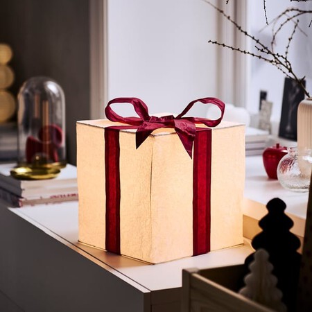 Strala Lampara Mesa Caja Rojo Ikea