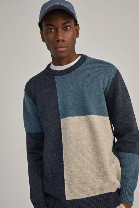 Jersey color block fantasía