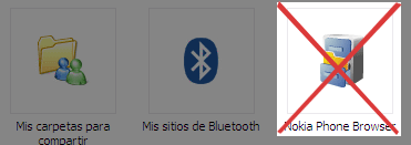 Elimina el icono de Nokia Phone Browser de Mi PC