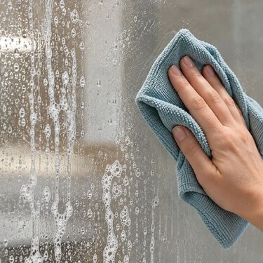 Los expertos en limpieza coinciden: para quitar la cal de la mampara de ducha hay que usar 120 ml de vinagre blanco, 60 ml de lavavajillas y 120 ml de agua 
