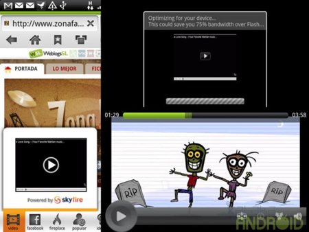Reproducción de vídeo en HTML5 en Skyfire