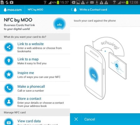 Moo quiere que tus tarjetas se "lean y escriban" con el teléfono