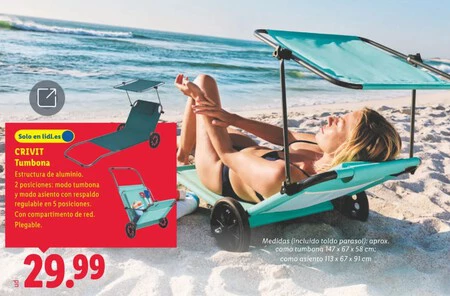Tumbona Crivit Folleto Lidl
