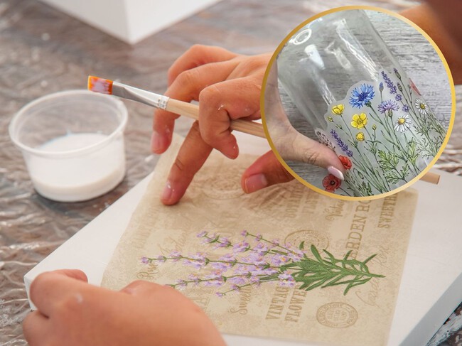 3 ideas creativas para decorar frascos de mayonesa con decoupage y darles una segunda vida