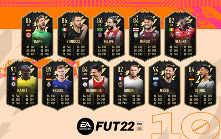 FIFA 22. TOTW: Equipo de la Semana 10, del 24 de noviembre al 1 de diciembre de 2021