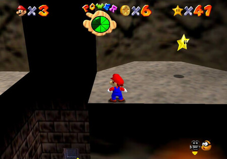 Cómo conseguir la estrella Watch for Falling Rocks de Hazy Maze Cave 2 Super Mario 64 World6 Star6 02