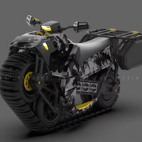 Alguien ha creado una moto con orugas de tanque para offroad, tiene 200 CV y hasta es capaz de tumbar