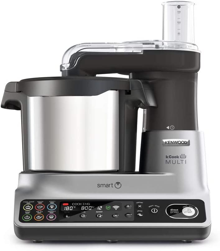 Kenwood kCook Multi Smart CCL450SI Robot de Cocina Multifunción con Wifi Controlable con una App desde el Móvil, con +600 Recetas Gratuitas, Balanza integrada, 1500 W, Capacidad 4,5L