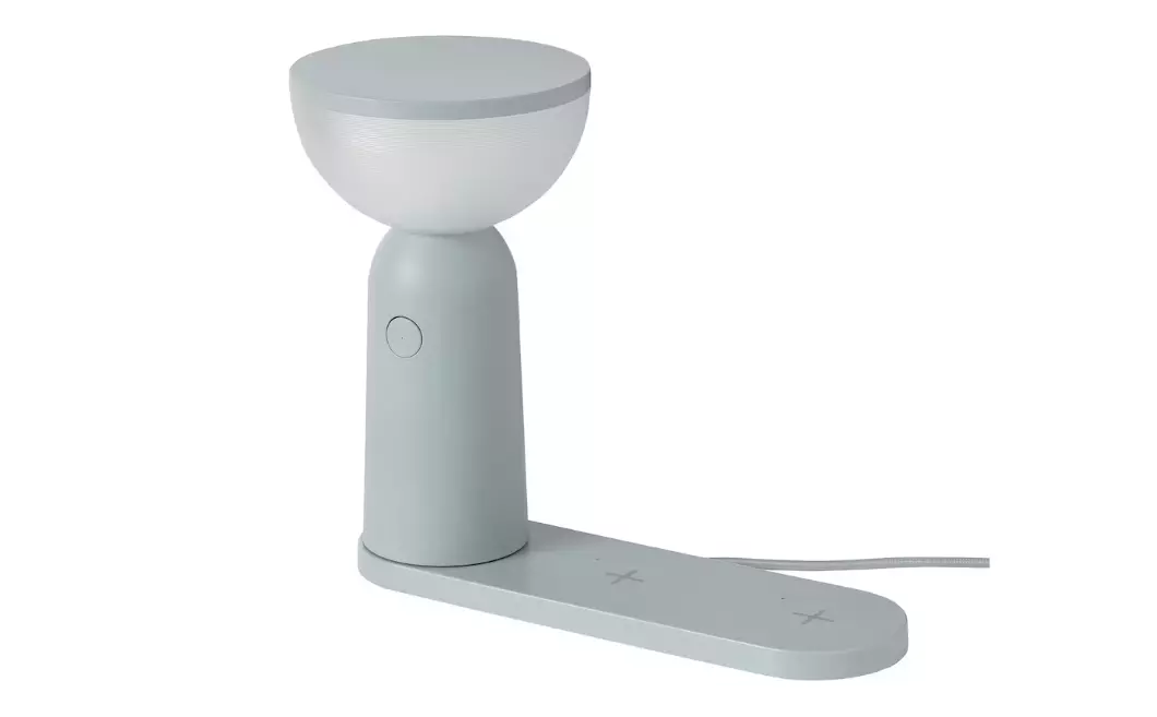 充電器付LEDランプ 光量調節 ライトグレーブルー BETTORP