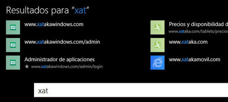 Internet Explorer 10 interfaz Modern UI búsquedas