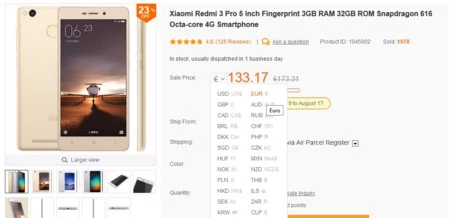 Xiaomi Redmi 3 Pro Banggood