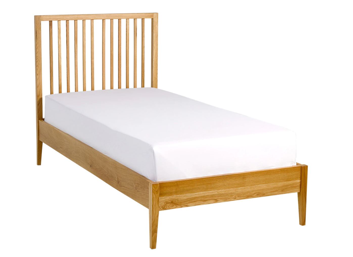 Cama individual de roble con cabecero Baltic